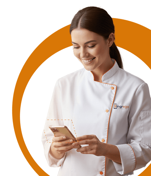 Chef with ingredients